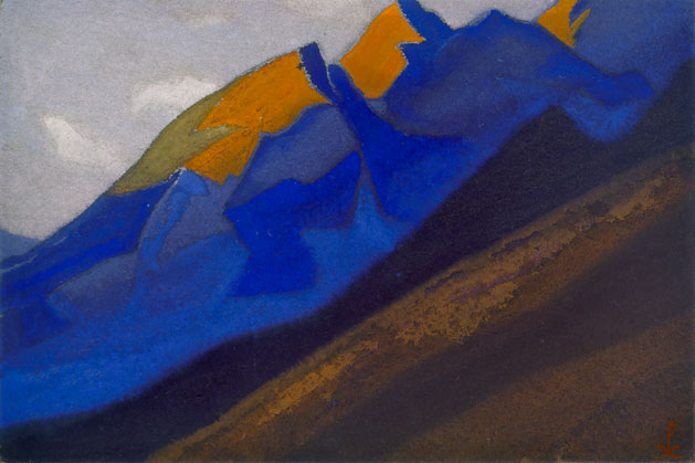 Кулута [Оранжевые вершины]. 1944 Kuluta [The Orange Tops] Картон, темпера. 30,5 х 45,8