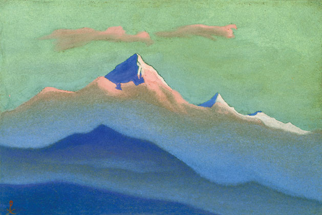Закат [За облачным покровом]. 1944 	 Закат [За облачным покровом]. 1944 Sunset [Behind the Cloudy Cover] Картон, темпера. 30,4 х 45,7
